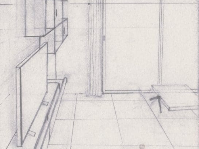 Vue dessinée d'un salon accueillant, exemple de croquis et rendus 3D d'intérieur pour un design harmonieux