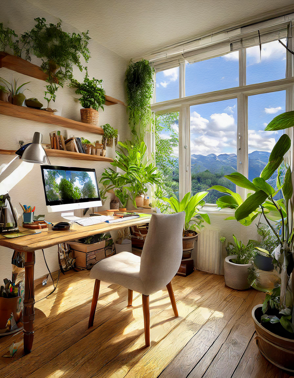 Espace lumineux aménagé avec soin pour un intérieur personnalisé et adapté, illustrant un accompagnement dans l’aménagement intérieur.