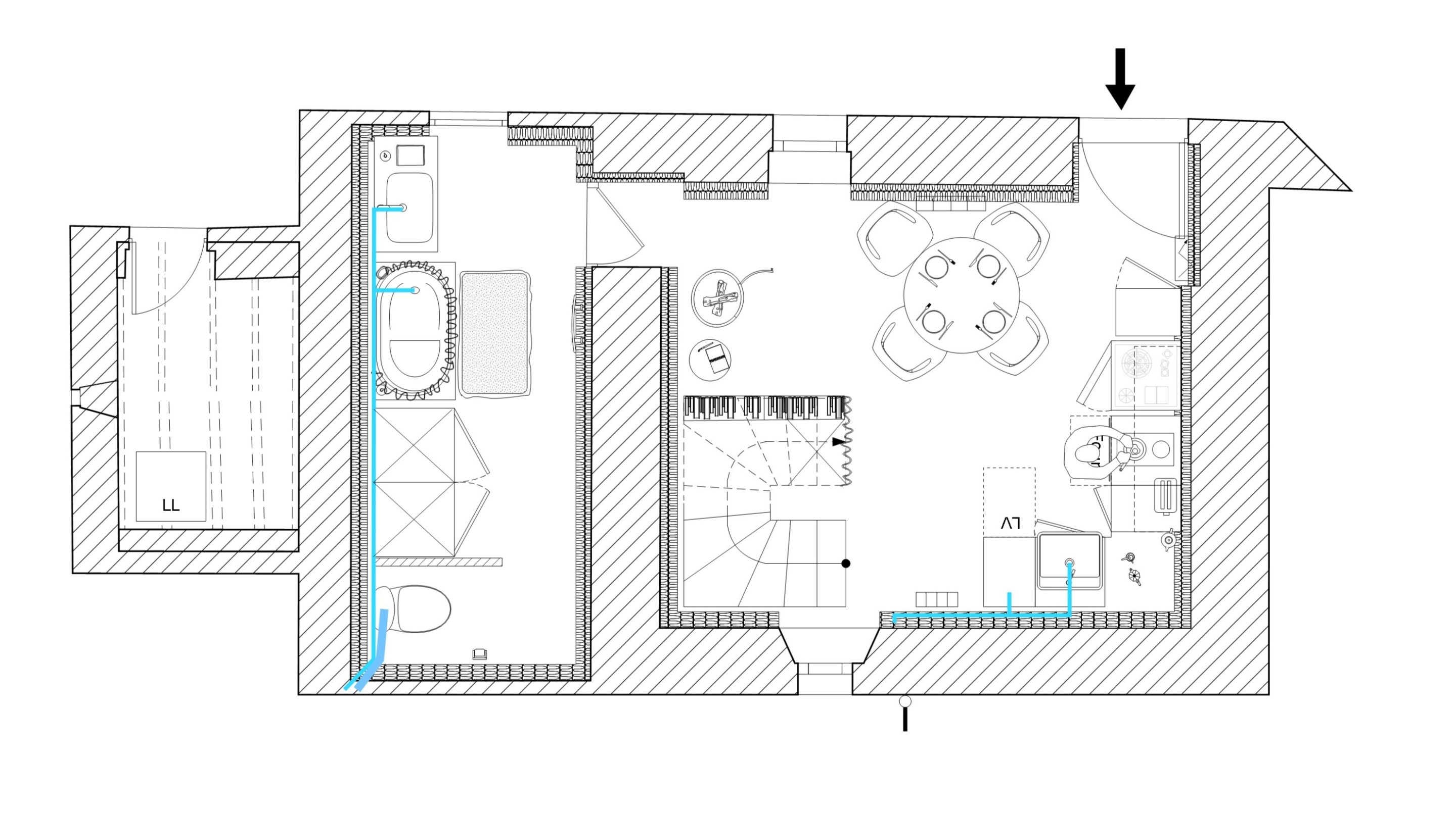 Vue 3D chambre adolescent - Bienvenue chez vous, projet d’architecture d’intérieur à Cherbourg.